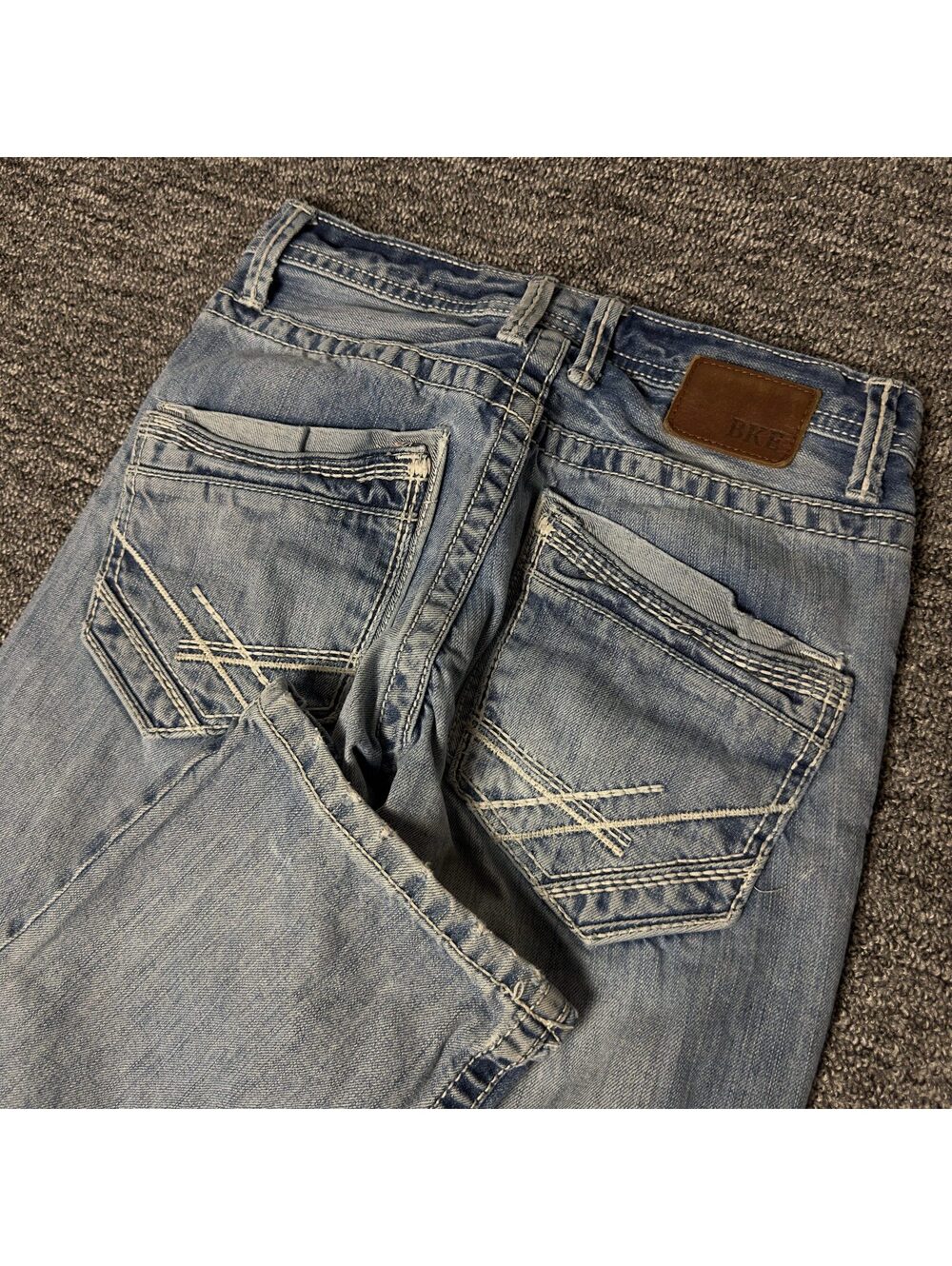 BKE Jake Bootcut Jeans Mens 27R Distressed Medium Wash Y2K